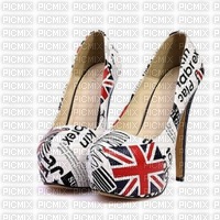 chaussures à talons drapeau anglais