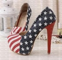chaussures à talons drapeau américain