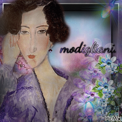 Frau - Modigliani - 無料のアニメーション GIF
