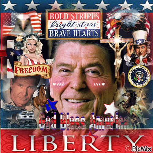 Ronald Reagan - GIF animate gratis