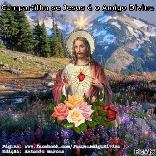 Compartilha se Jesus é o Amigo Divino - Безплатен анимиран GIF