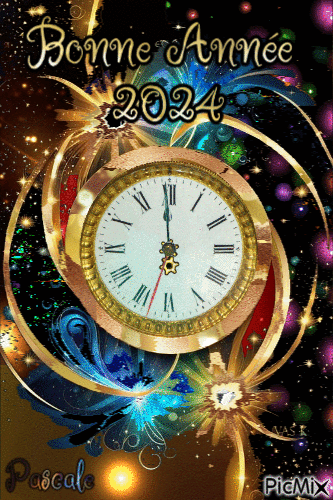 Bonne Année 2024 - GIF animé gratuit