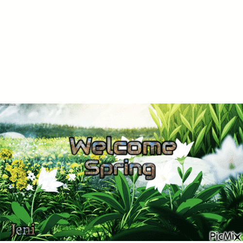 Welcome spring - Darmowy animowany GIF
