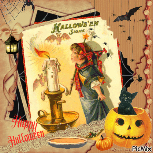 Halloween Vintage - Ingyenes animált GIF