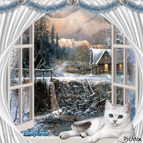 Paysage hivernal - Darmowy animowany GIF
