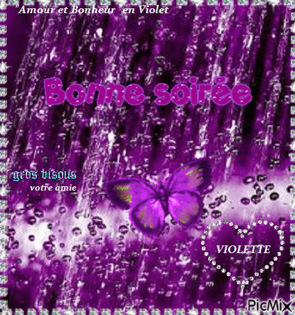 Amour et bonheur en violet - Ingyenes animált GIF