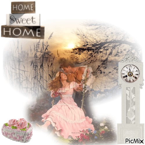 Home Sweet Home Grandfathers Clock - Free PNG
