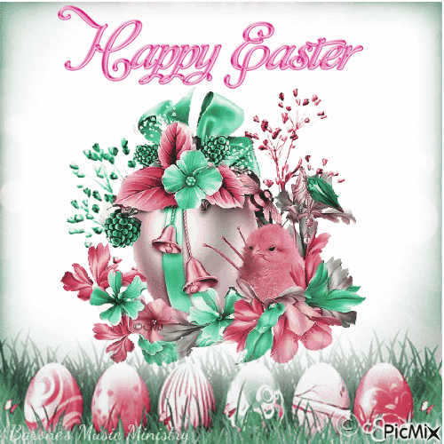 Happy Easter from the Barone's Music Ministry - GIF animé gratuit