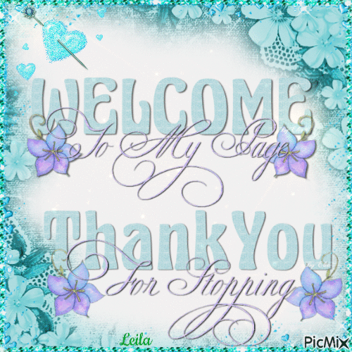Welcome to My Page. Thank You for stopping - GIF animé gratuit