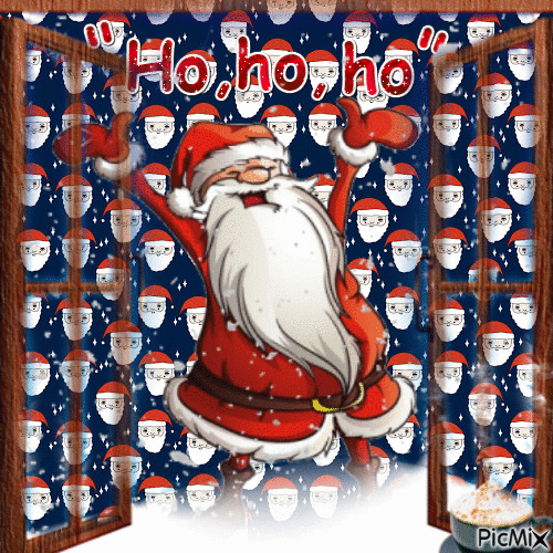 Santa : ho ho ho - GIF animé gratuit