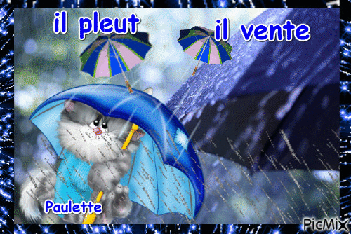 il pleut - Darmowy animowany GIF