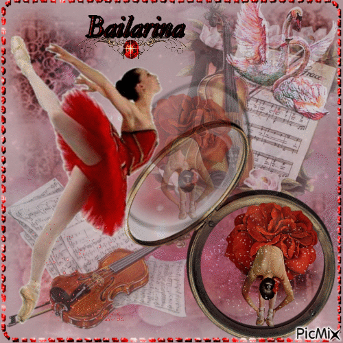 bailarina con tutu rojo - Δωρεάν κινούμενο GIF