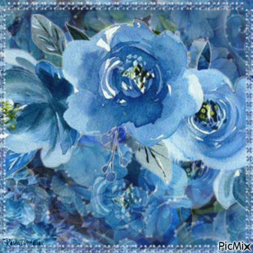 Concours : Fleur bleue - Бесплатный анимированный гифка