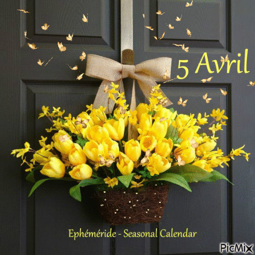 5 Avril April - Δωρεάν κινούμενο GIF