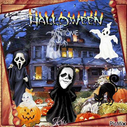 Fantôme d'Halloween - Бесплатни анимирани ГИФ