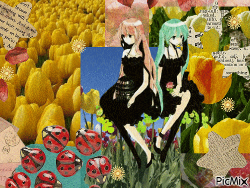 spring w the girls <3 - 無料のアニメーション GIF