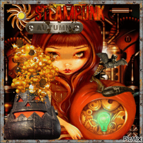 Autumn Steampunk - Zdarma animovaný GIF