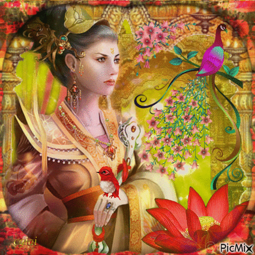 fantasy art..woman asian - Gratis geanimeerde GIF