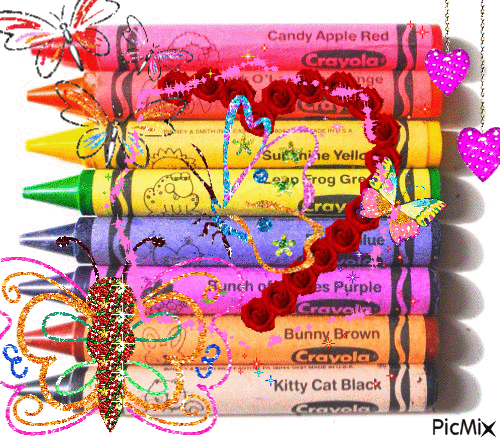 Crayola rainbow butterfly bliss! - Ingyenes animált GIF