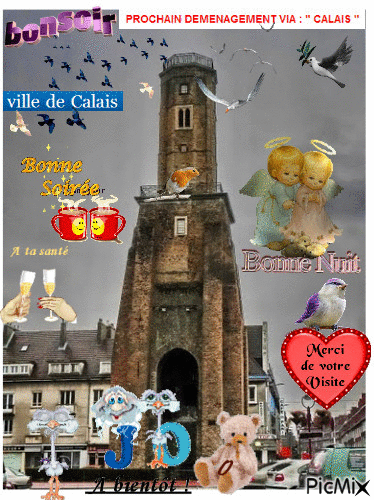 VILLE DE CALAIS la TOUR du GUET - Darmowy animowany GIF