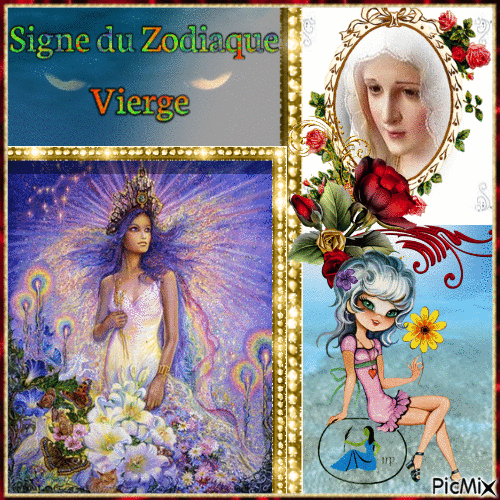 signe du zodiaque vierge - Бесплатни анимирани ГИФ
