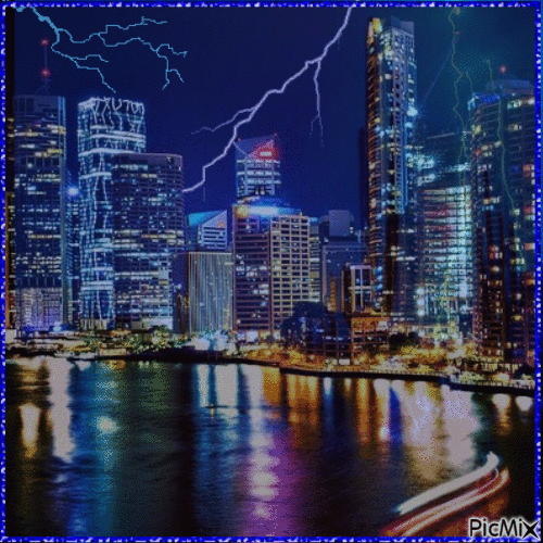 City Lightning - Gratis geanimeerde GIF