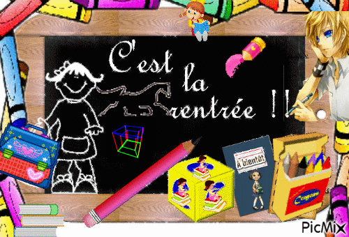 Rentrée des Classes - Бесплатный анимированный гифка