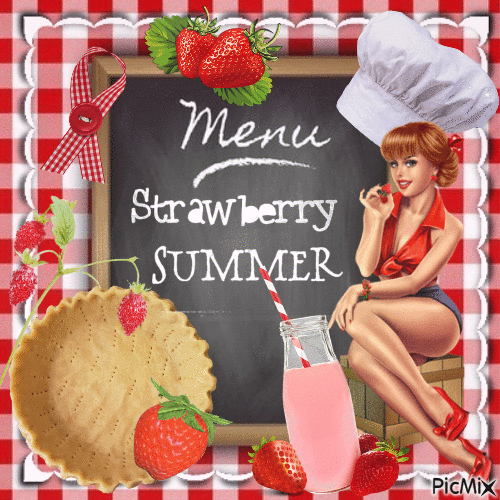 Strawberry Summer - GIF animado grátis