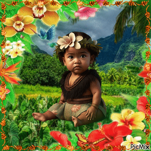 ENFANT TAHITIEN - Zdarma animovaný GIF
