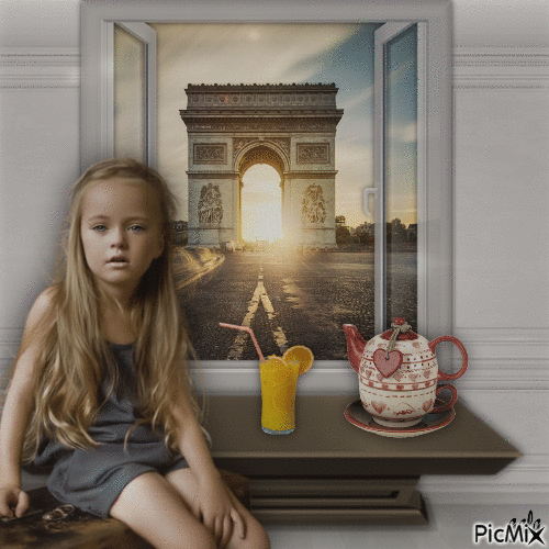 Chambre avec vue sur Paris - Darmowy animowany GIF