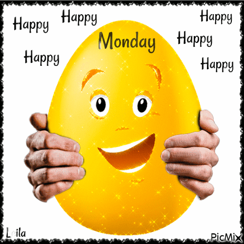 Happy, Happy, Happy Monday. Smile - Animovaný GIF zadarmo