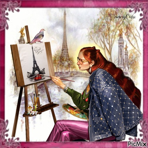 Artiste peintre à Paris - gratis png