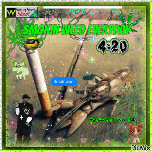 smokin weed everyday >_< - Бесплатный анимированный гифка