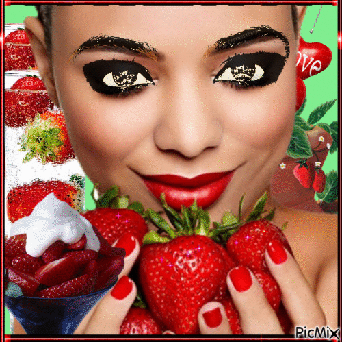 ~~ I smell fresh strawberries ~~ - Besplatni animirani GIF