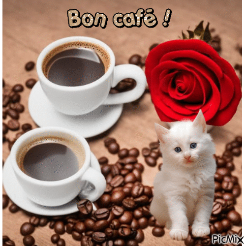 Bon café - Animovaný GIF zadarmo