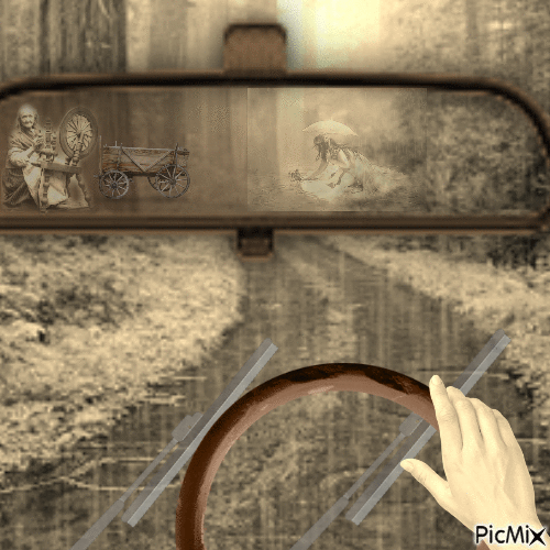 creepy  mirror - Zdarma animovaný GIF