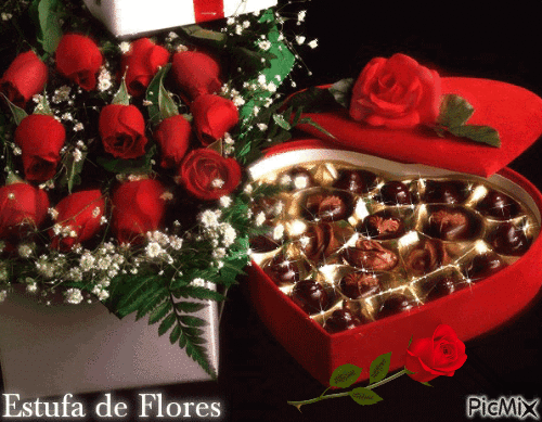 Chocolate e Rosas - Δωρεάν κινούμενο GIF
