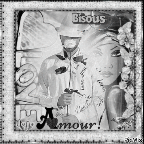 bisous amour - Бесплатный анимированный гифка