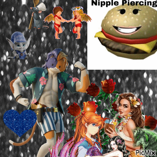 meowscles nipple piercing - 免费动画 GIF