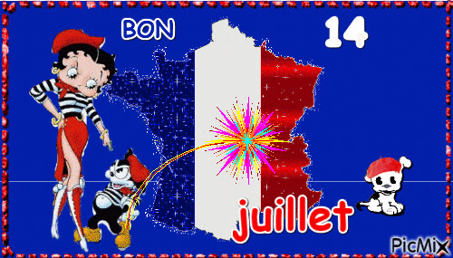 bon 14 JUILLET - Zdarma animovaný GIF