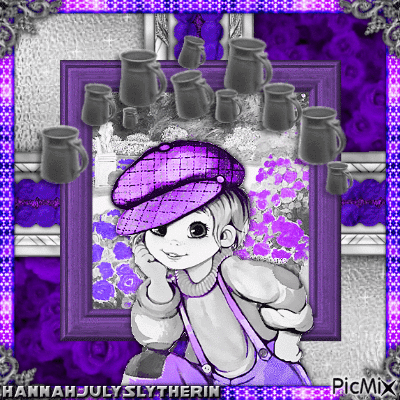 {{Young Lad in Purple & Grey Tones}} - Free animated GIF