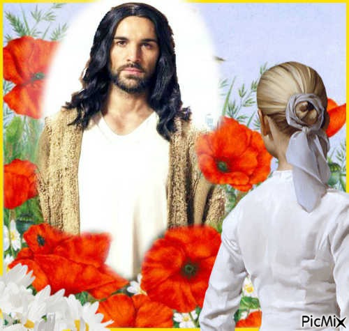 jesus  and girl - PNG gratuit