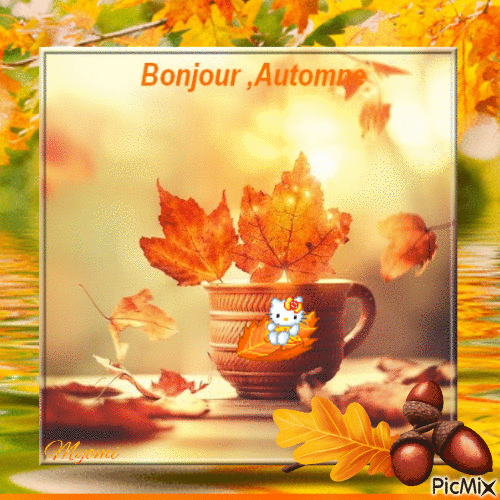 Bonjour automne - GIF animasi gratis