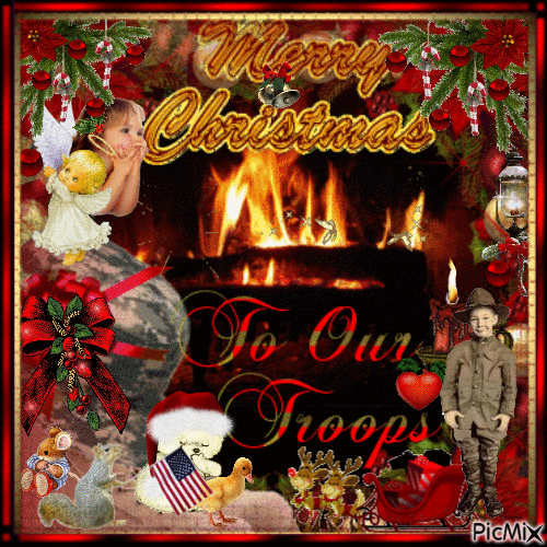Merry Christmas Troops - Free animated GIF