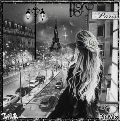 La femme et Paris - 免费动画 GIF