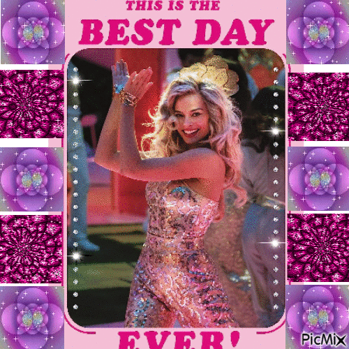 Best Day Ever Margot Robbie - Free animated GIF
