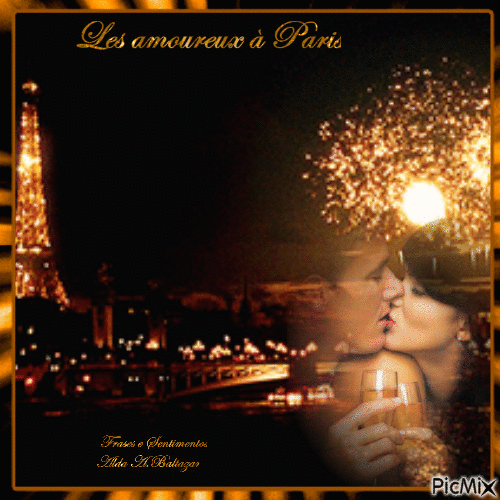 Les amoureux à Paris-concurso - GIF animé gratuit