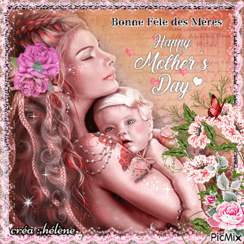 Bonne fête des mères à toutes - Gratis animerad GIF
