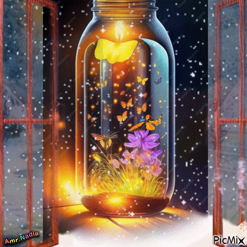 Concours Fleur d'hiver dans un pot - Gratis animeret GIF
