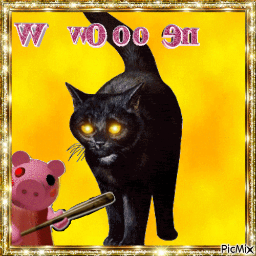 piggy cat name kit - Δωρεάν κινούμενο GIF